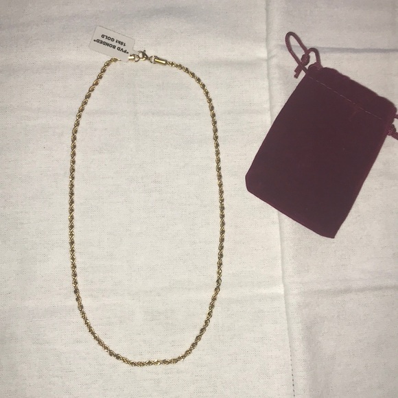 Lovergirl Jewelry - 🆕 18K Yellow Gold Bonded Rope Necklace